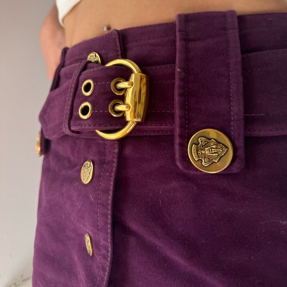 Gucci Burgundy Skirt with Gold-Tone Hardware Size 40 - Picture 3 of 7